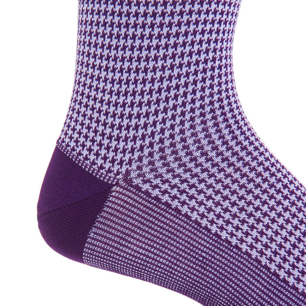 MC-Purple-Lavendar-Houndstooth-Cotton-Sock