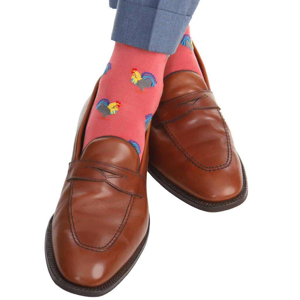 mercerized cotton dress socks Bugatchi Men's Golf Print Mercerized Cotton Blend Dress Socks
