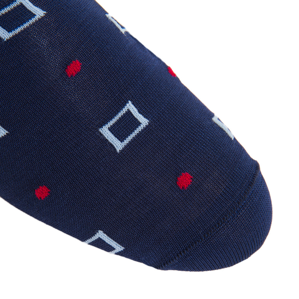 Blue-Navy-Red-Cotton-Sock