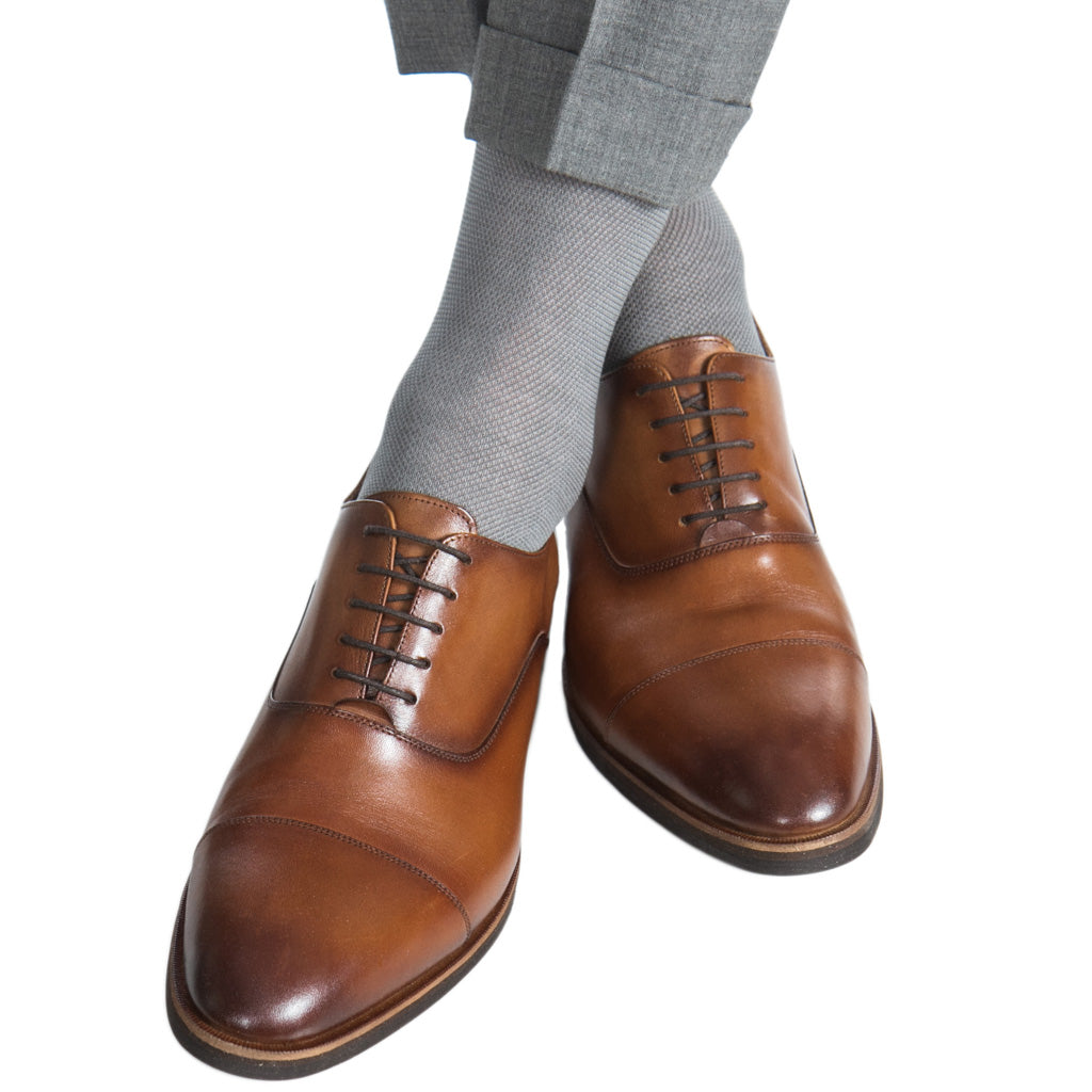 Grey-Gray-Nailhead-Cotton-Sock