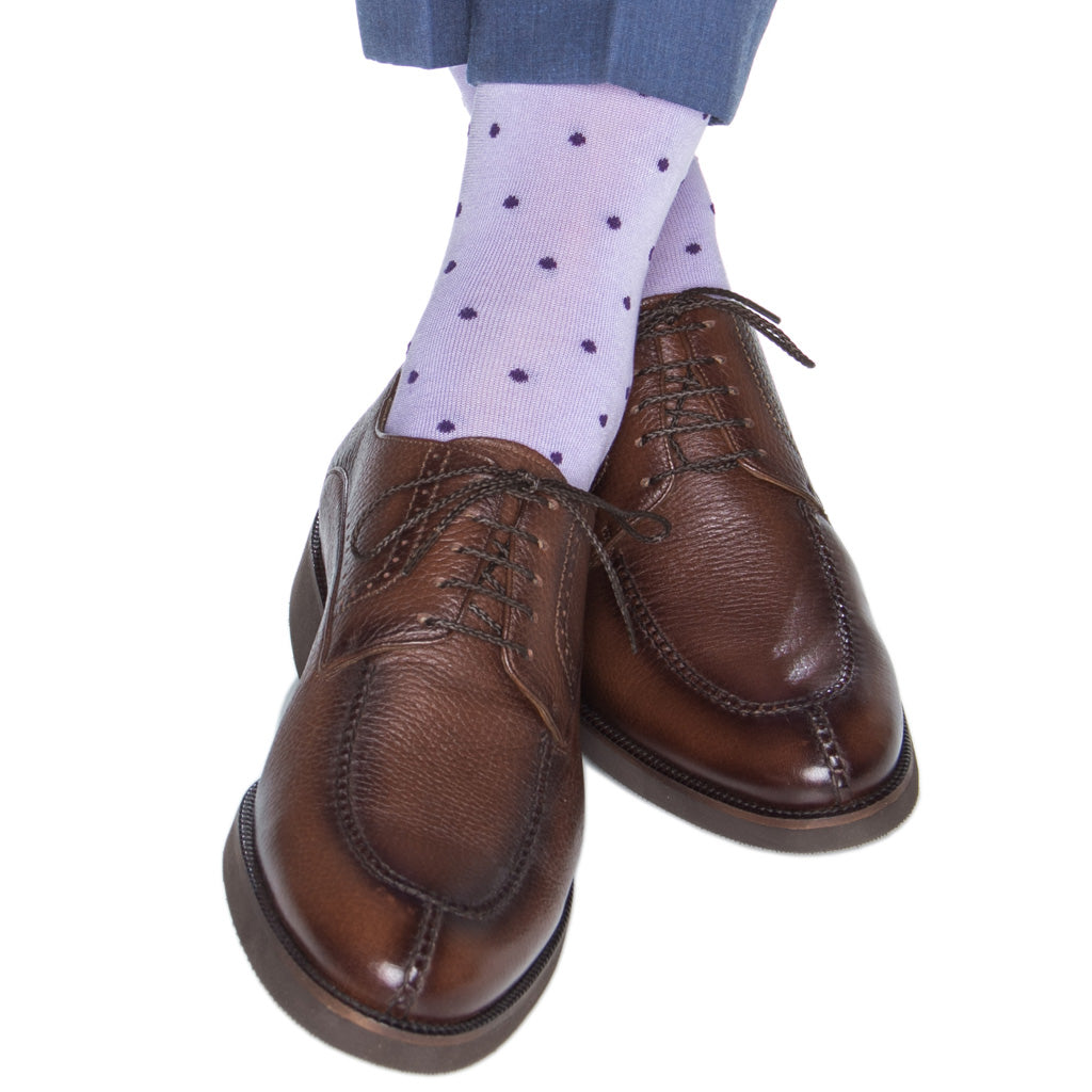 lavendar-purple-dot-sock