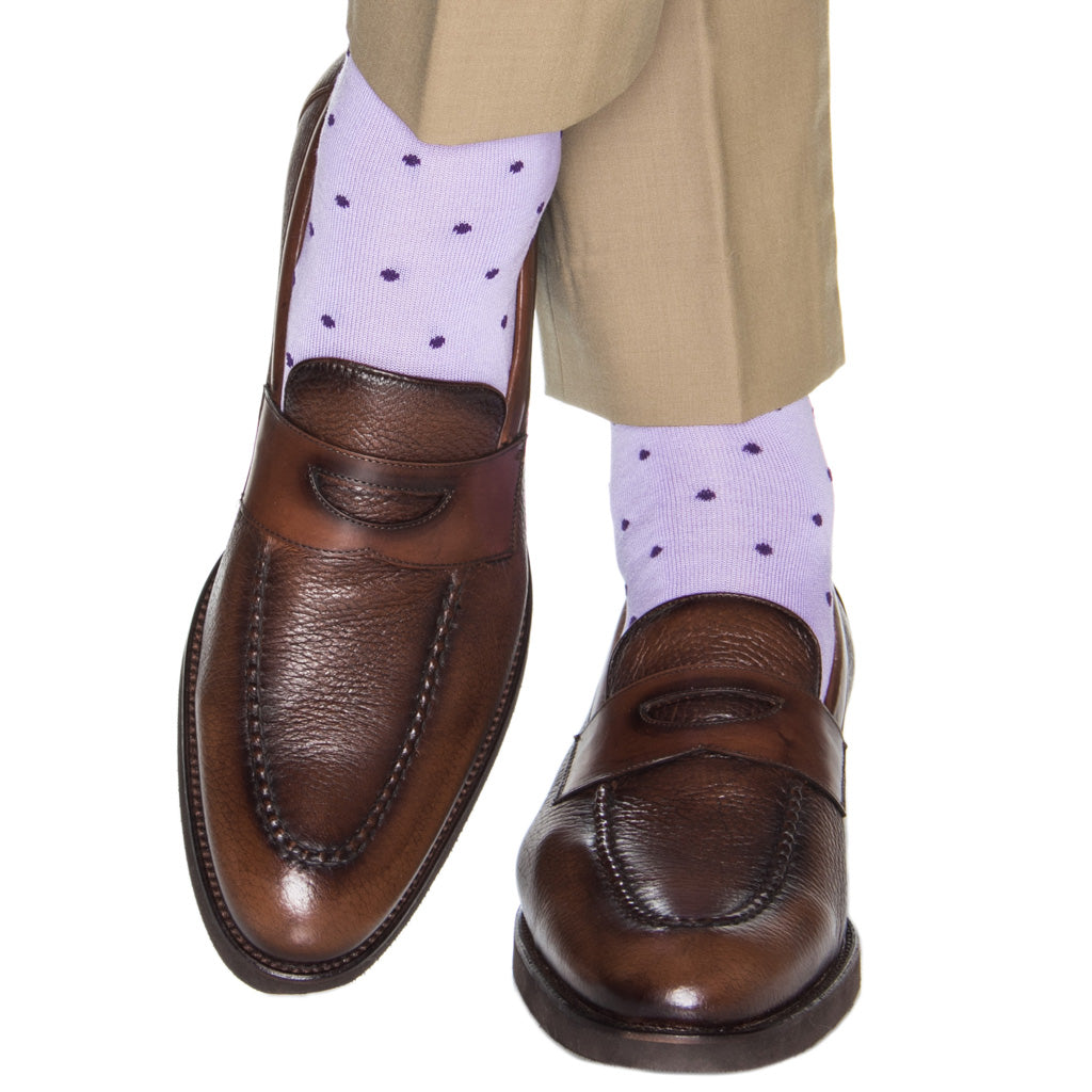 Lavendar-Purple-Dot-Sock