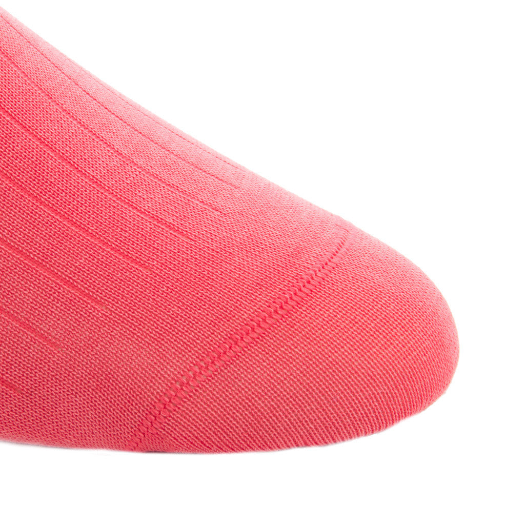 Coral Ribbed Socks Linked Toe Mid-Calf - mid-calf - dapper-classics 