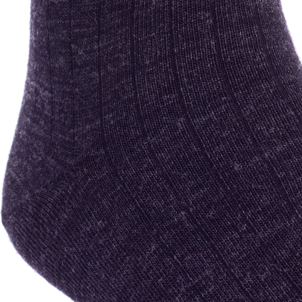 dapper classics dress socks Dress Navy with Burnt Orange Dot Fine Merino Wool Mid-Calf Sock