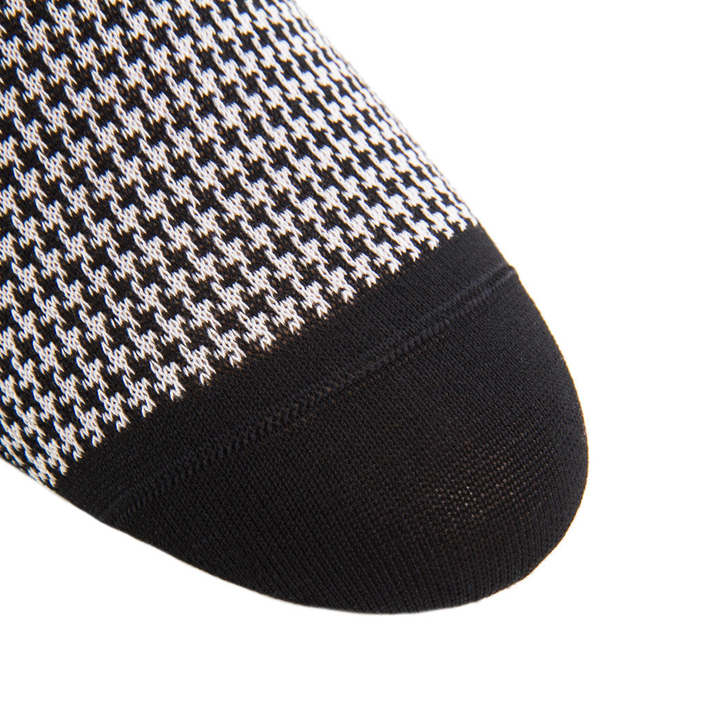 Black-Gray-Houndstooth-Sock