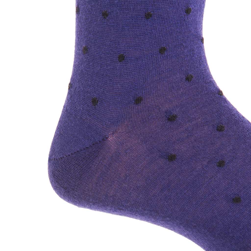 Purple-Dot-Wool-Sock