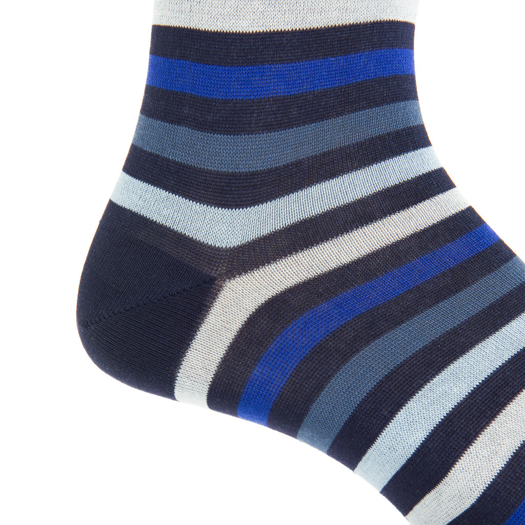 Classic Navy, Cream, Clematis Blue, Indigo Blue, and Sky Blue Quad