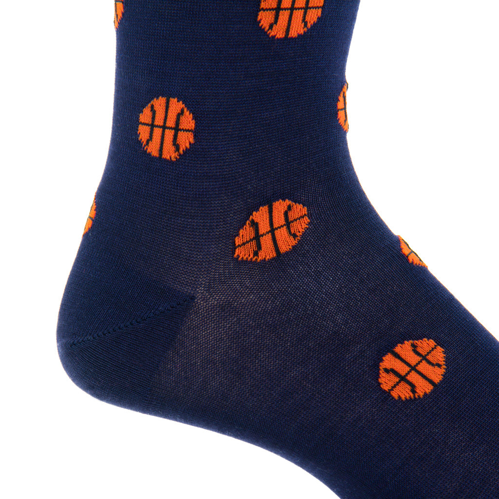 Navy-Basketball-Sock