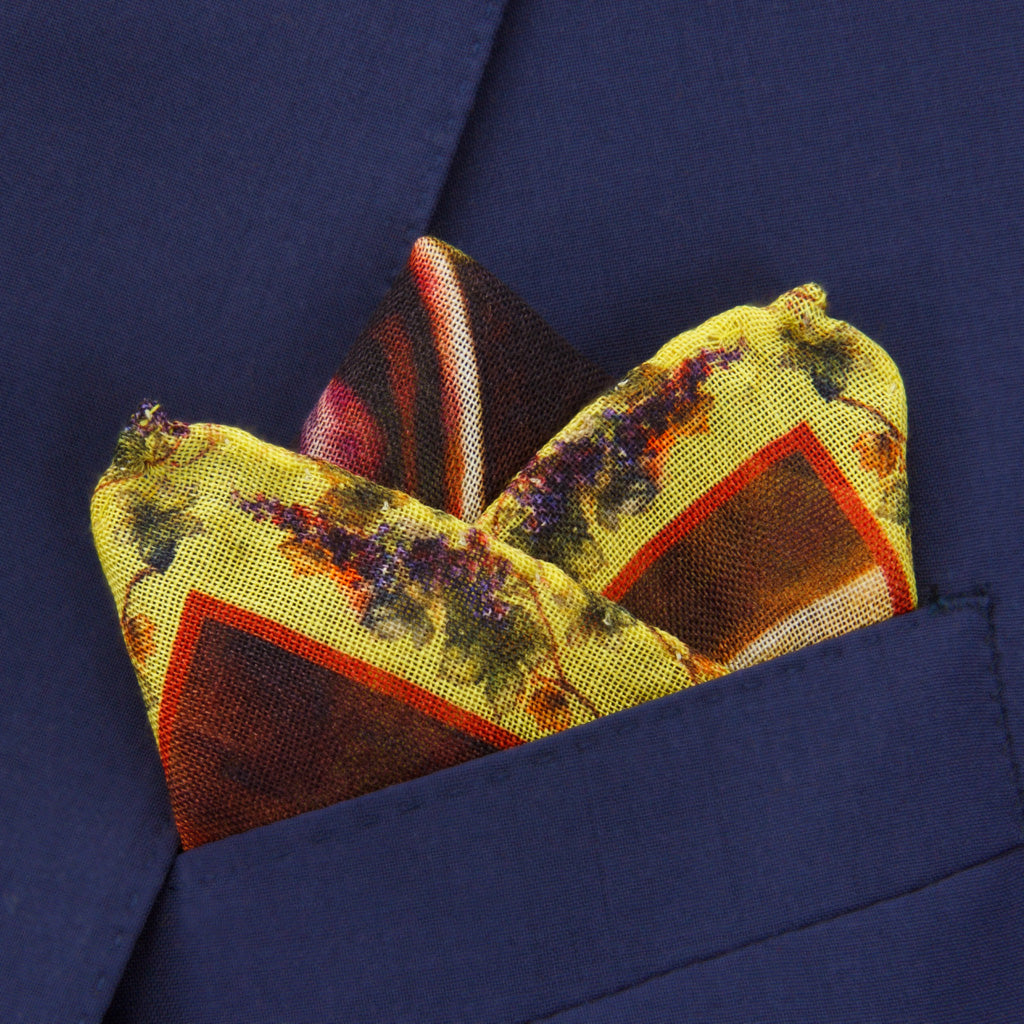 Vintage Wine Design Pocket Square