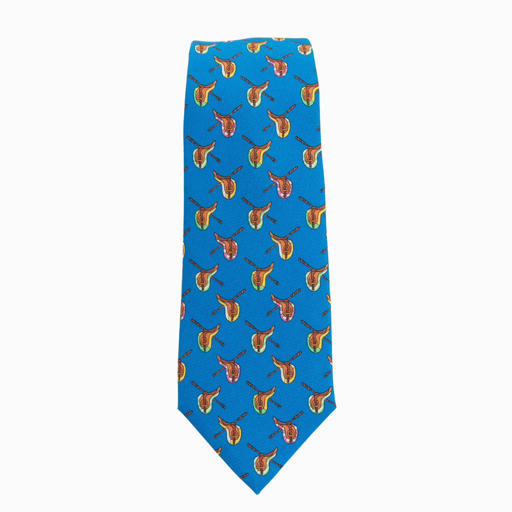 Horse-Saddle-Royal Blue-Necktie