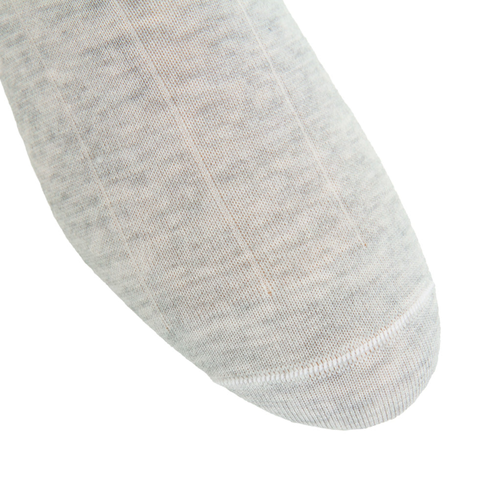 Heathered Solid Wide Ribbed Cashmere Mid-Calf Sock