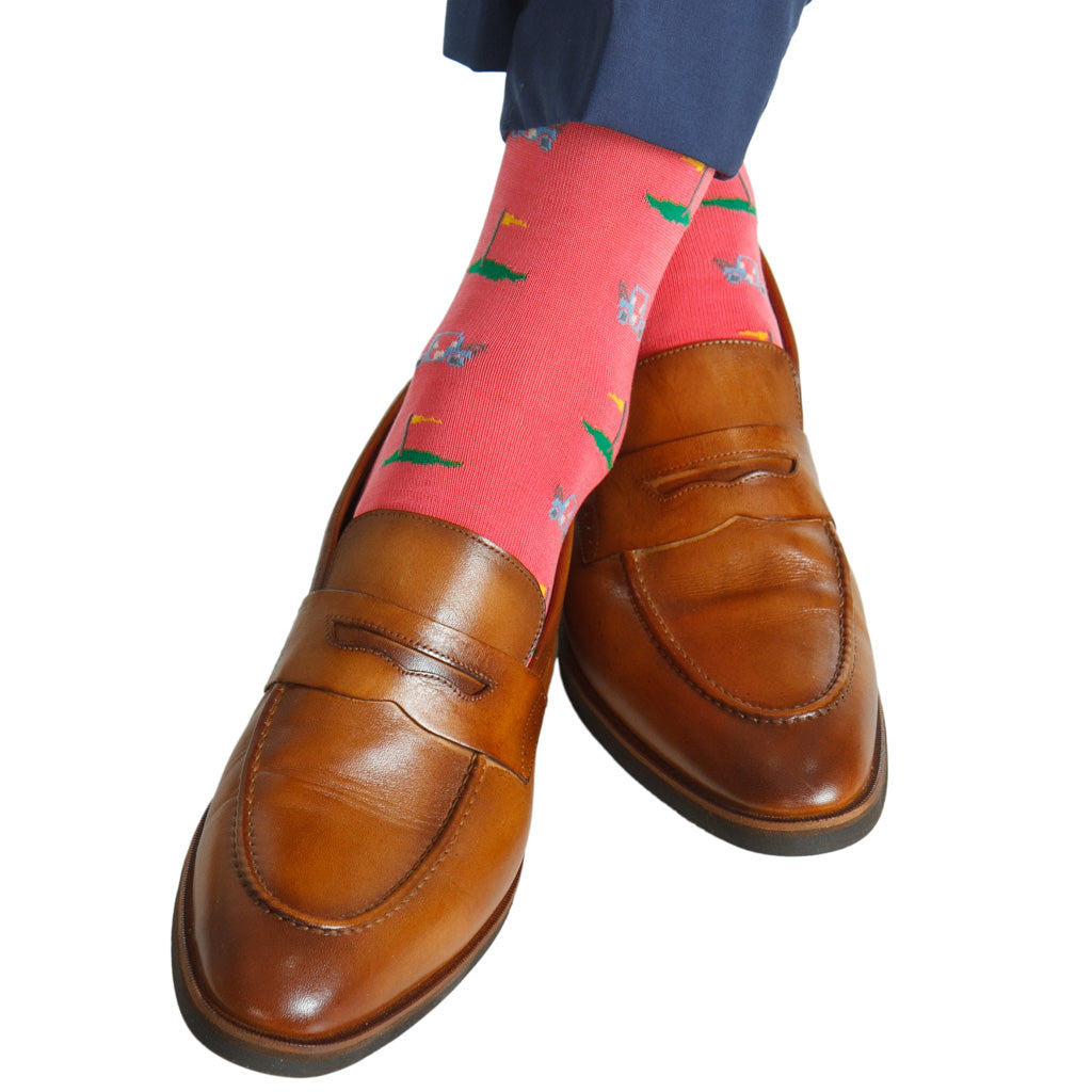 Coral-Golf-Sock