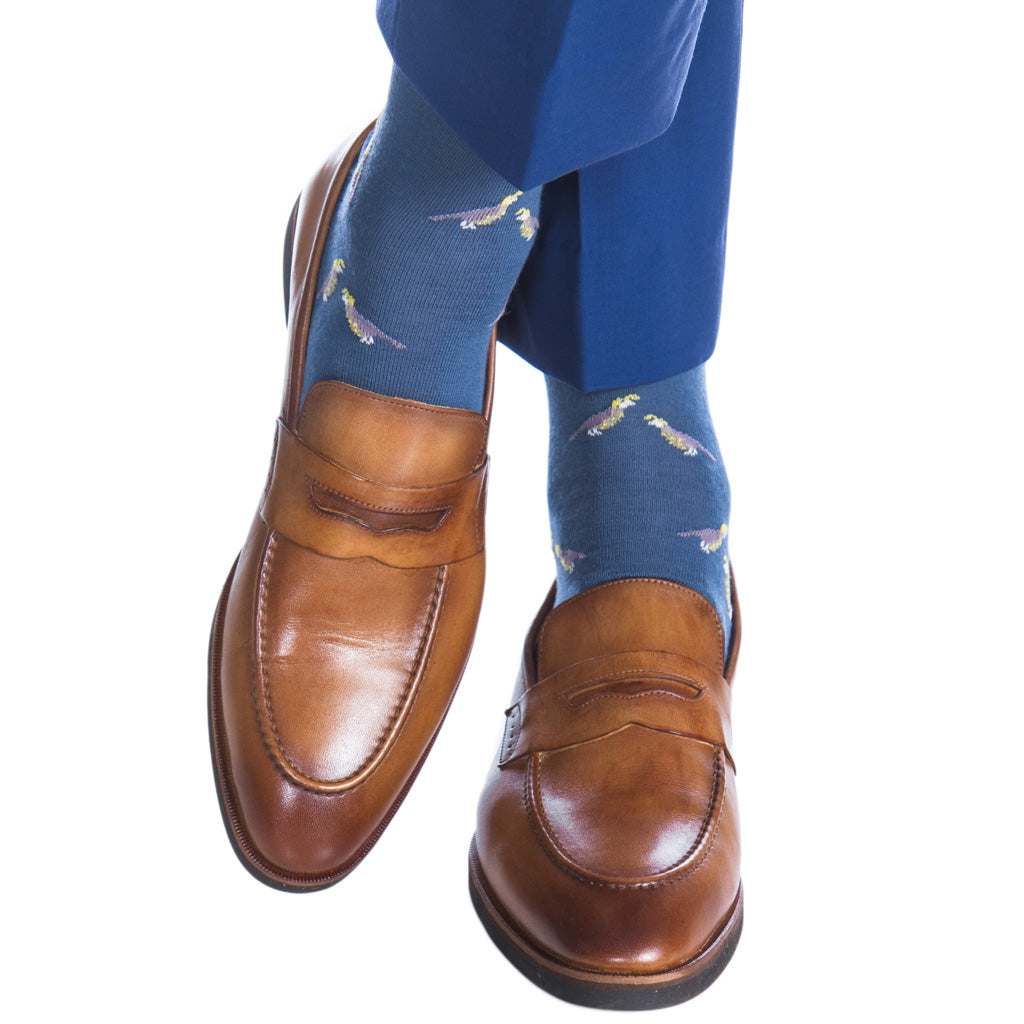 Sportman-Quail-Bay-Blue-Wool-Sock-USA
