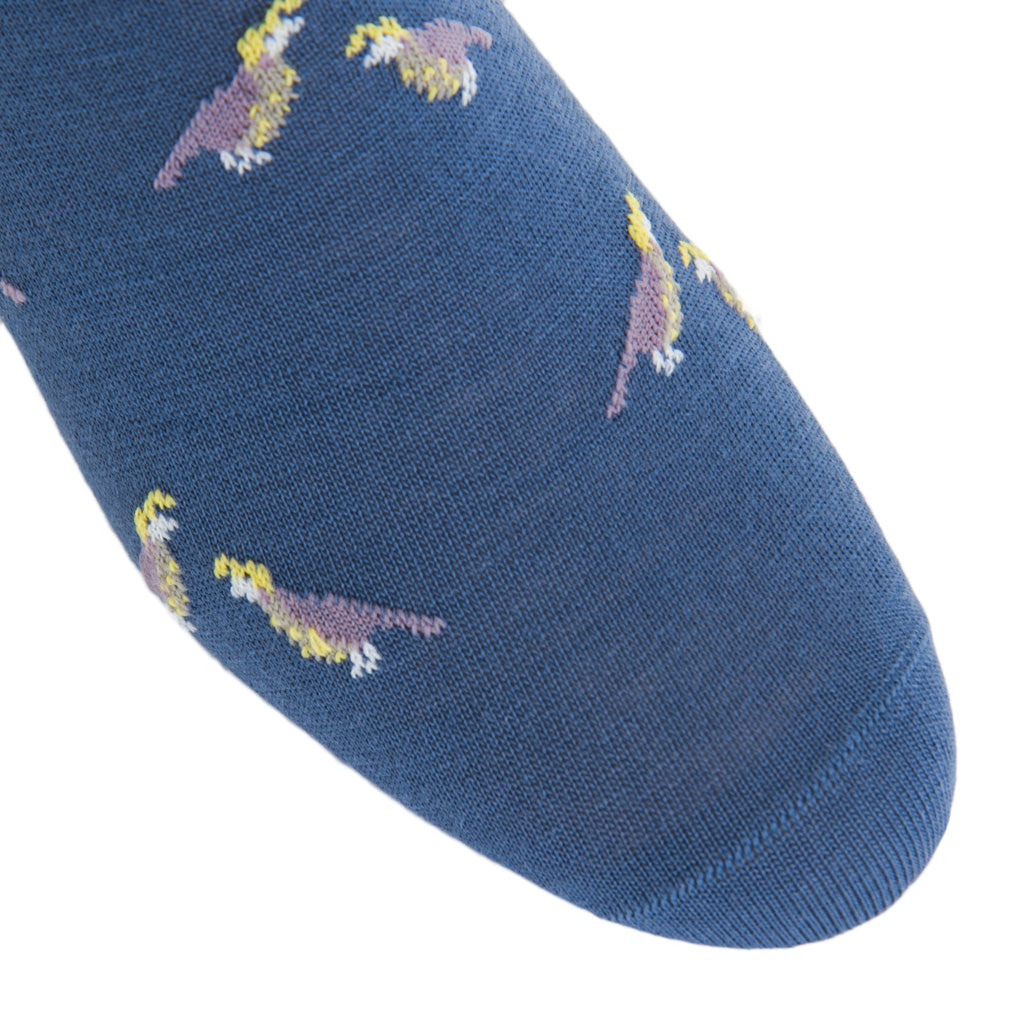 USA-Made-Quail-Bay-Blue-Wool-Sock