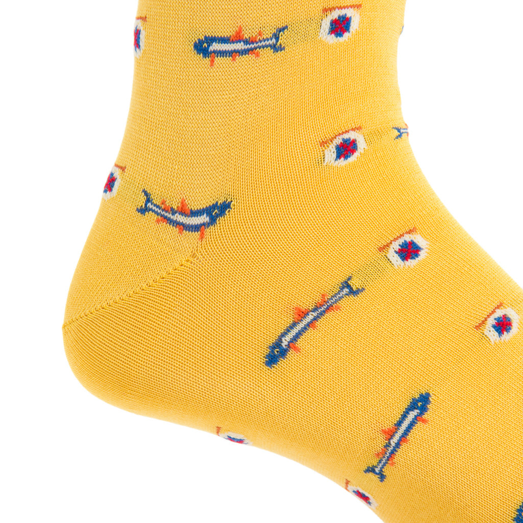 Mid-Calf-Yolk-Fishing-Trout-Cotton-Sock