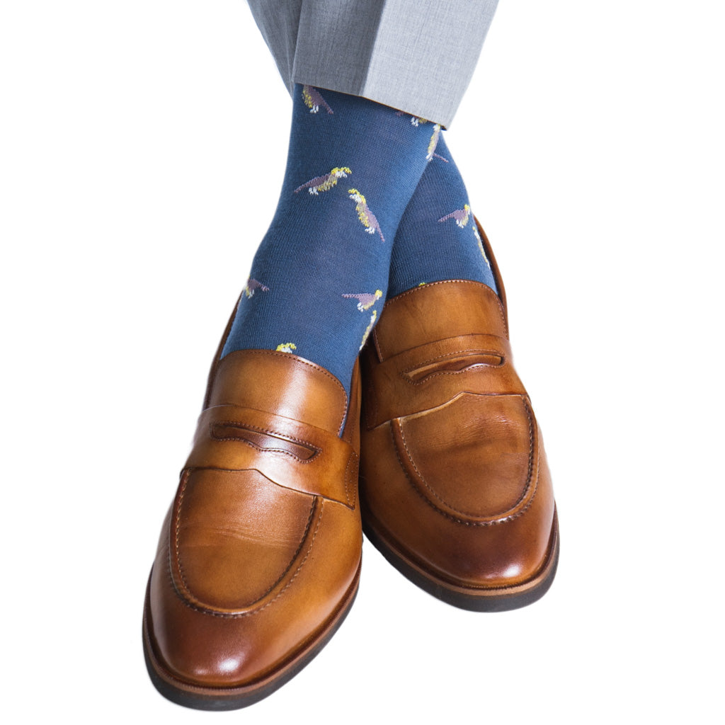 American-Made-Quail-Bay-Blue-Wool-Sock