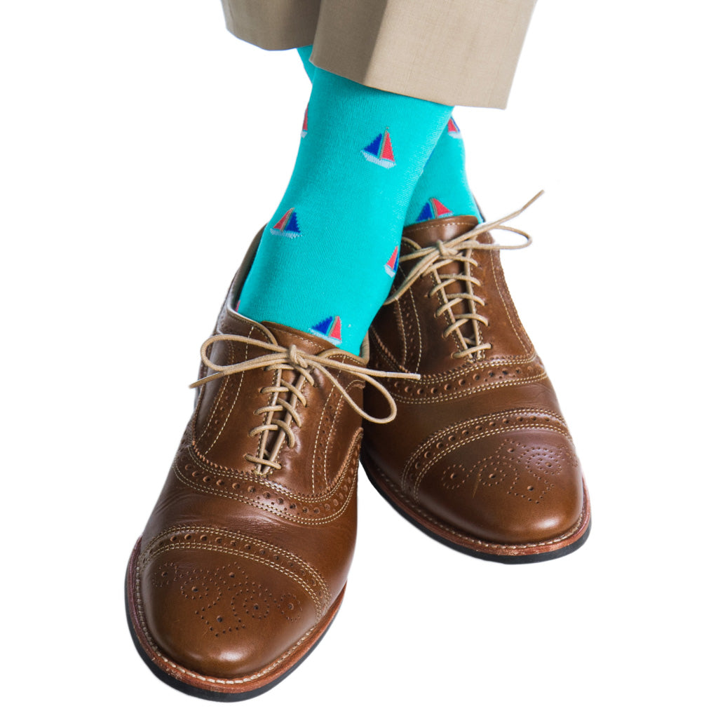 Ceramic-Yolk-Blue-Sailboat-Cotton-Sock