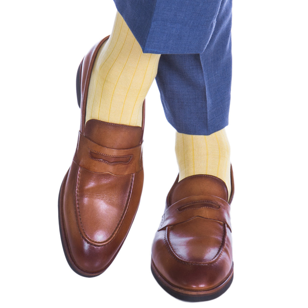 American-Made-Sock-Lemon-Yellow-Cotton-Sock