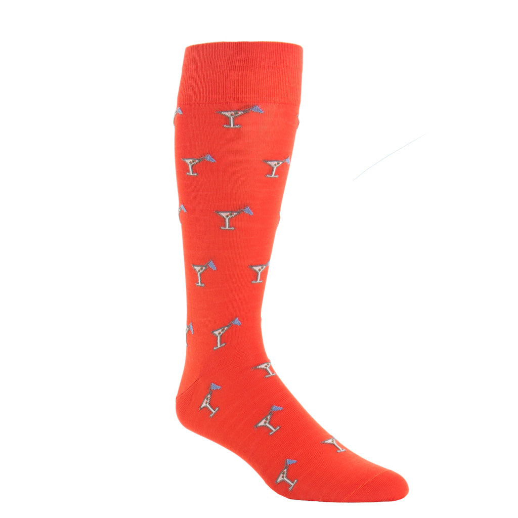Over-The-Calf-Martini-Glass-19th-Hole-Cotton-Sock-Orange