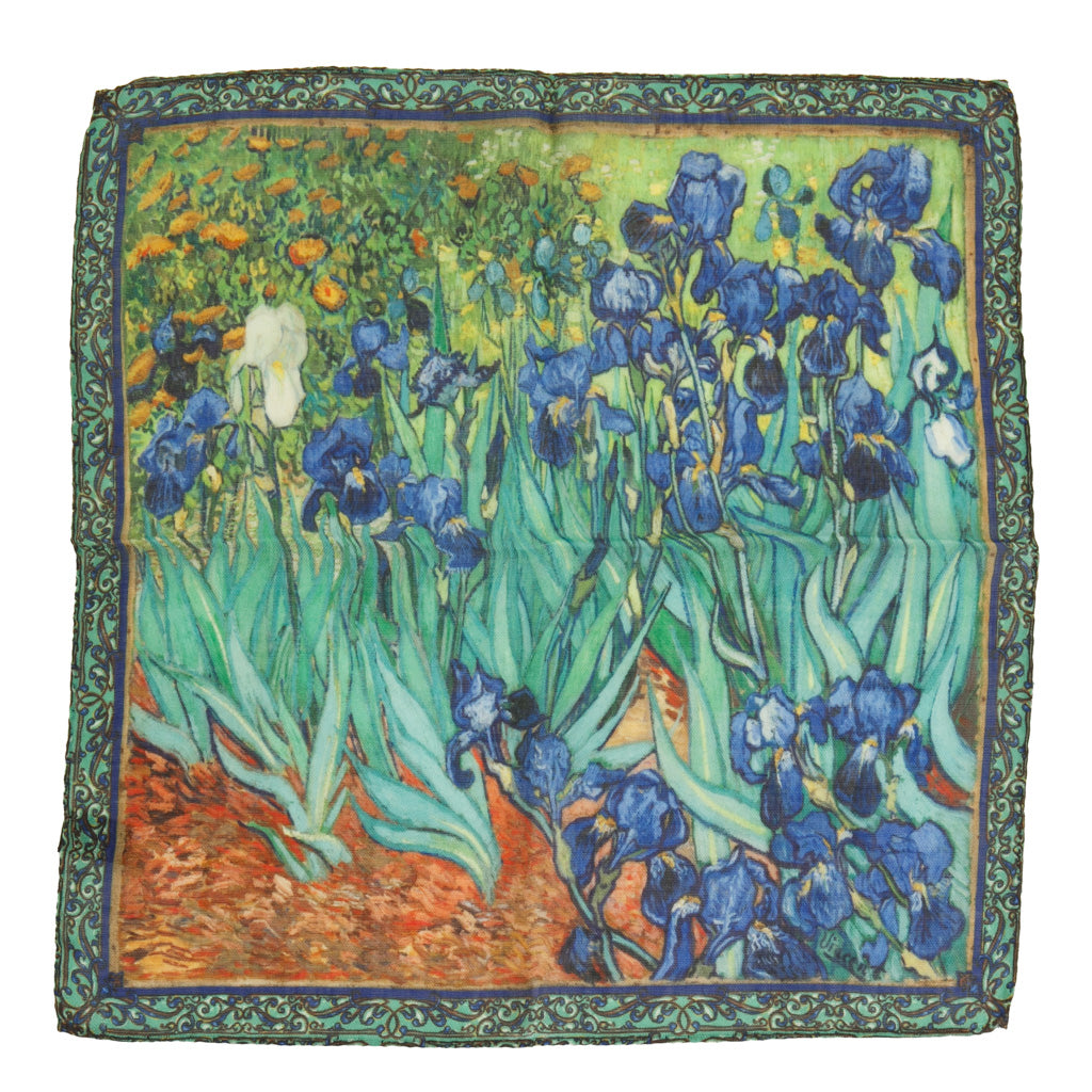 Van Gogh Iris Pocket Square