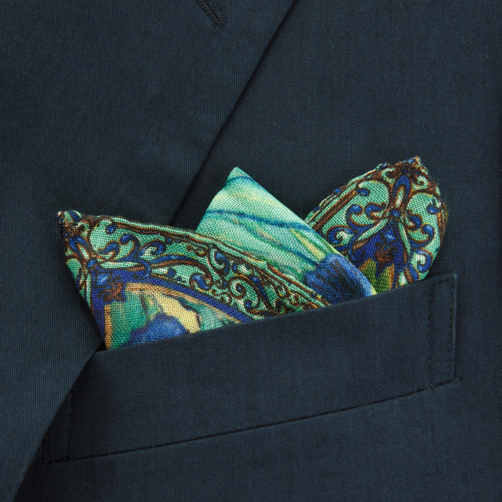 Van Gogh Iris Pocket Square