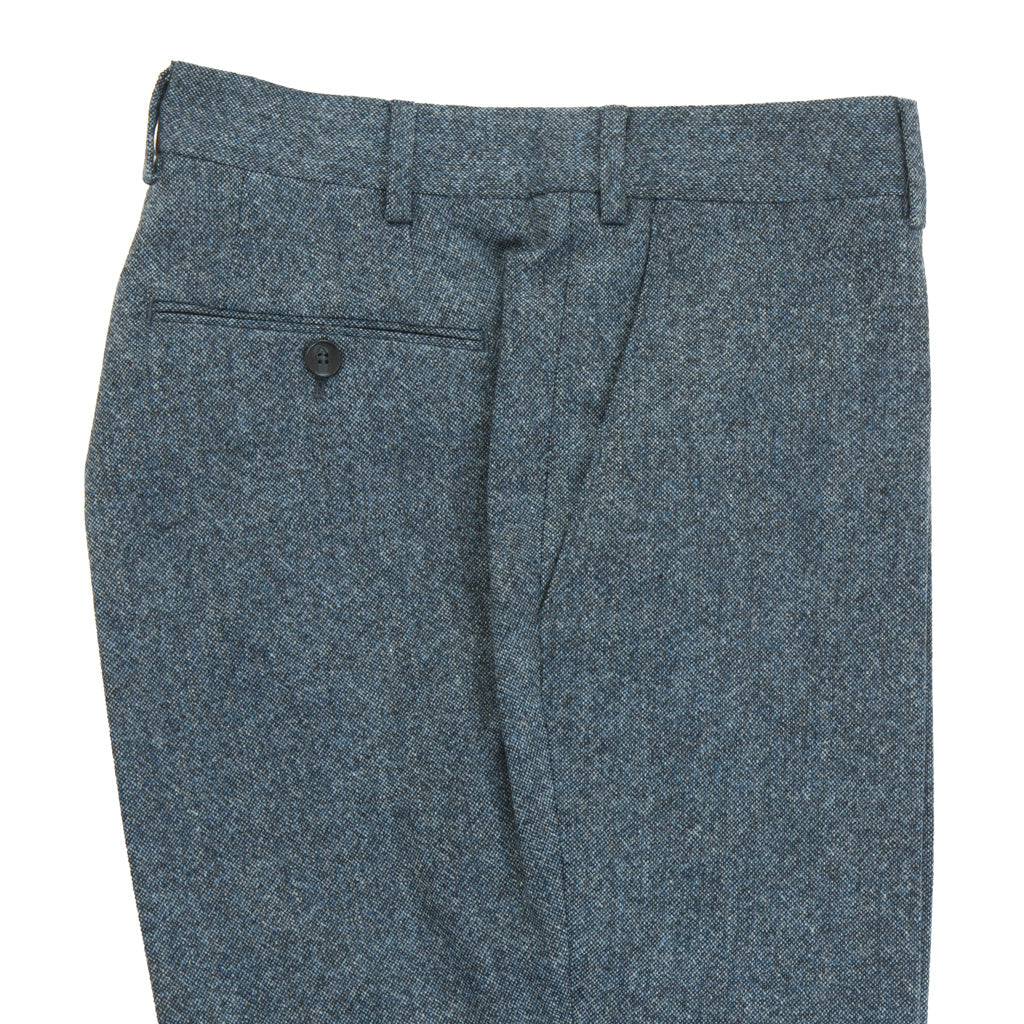 Classic Fit Blue 100% Lambswool Donegal Trouser