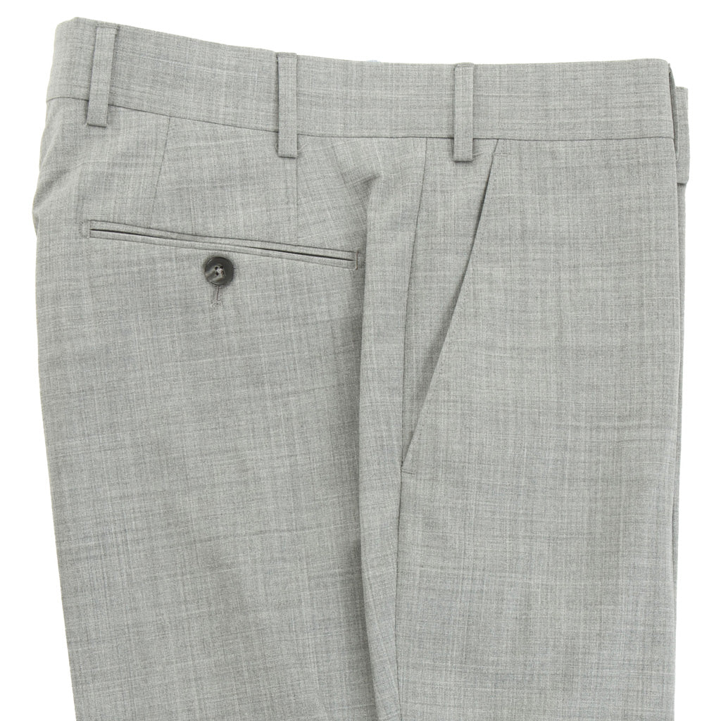 Trim Fit Light Gray Trouser Super 120's Tropical Wool