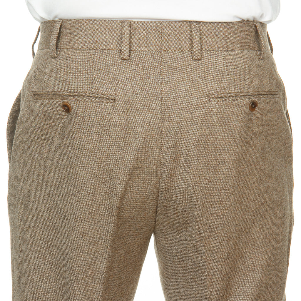 Trim Fit Light Brown 100% Lambswool Donegal Trouser