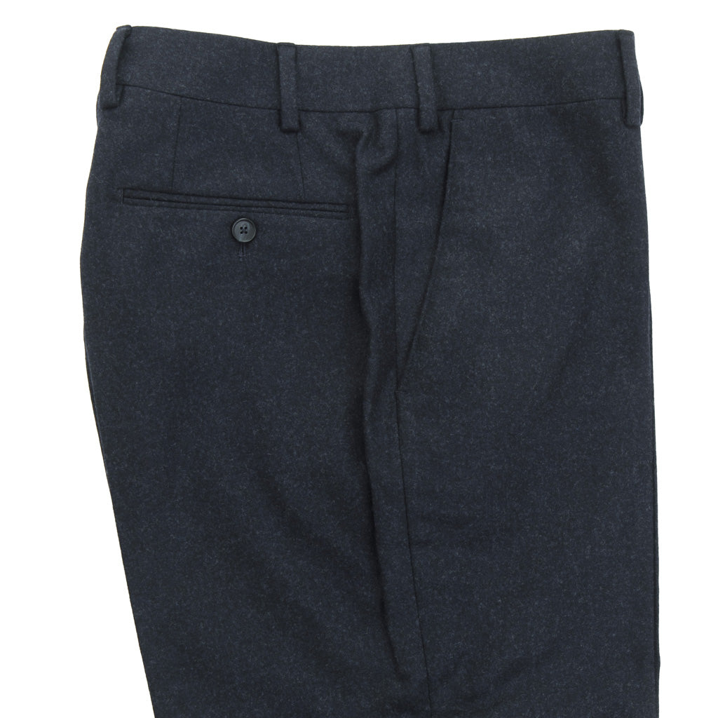 Classic Fit Navy 100% Merino Wool Flannel Trouser