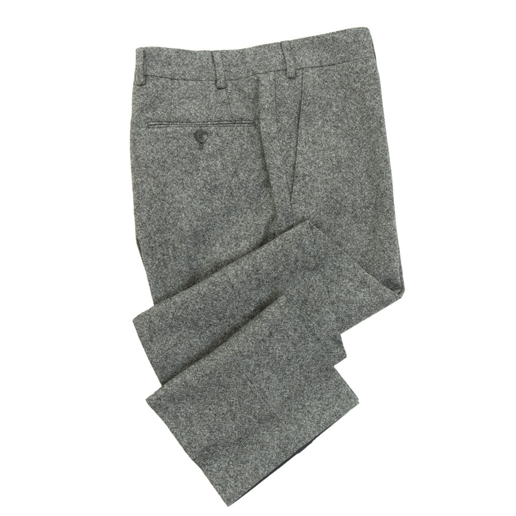 100% Lambswool Donegal  Trouser Trim Fit Black
