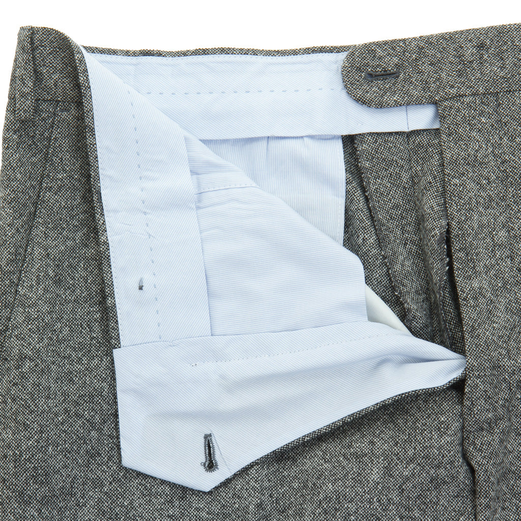 100% Lambswool Donegal  Trouser Trim Fit Black