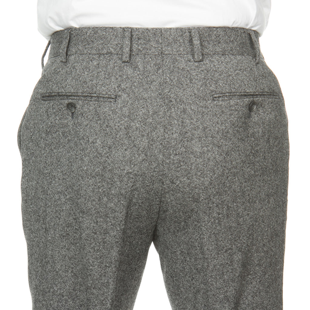100% Lambswool Donegal Classic Fit Black Trouser