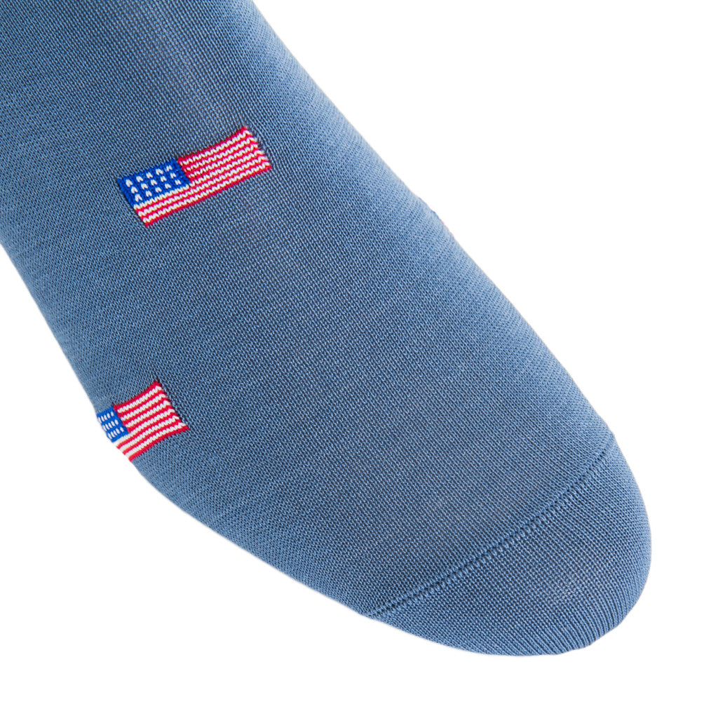 Indigo-Blue-Flag-Sock