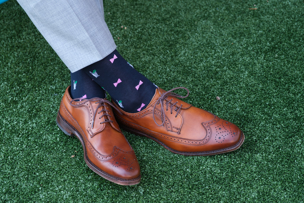white christmas dresses Brown Ribbed Mens Dress Sock main image 1