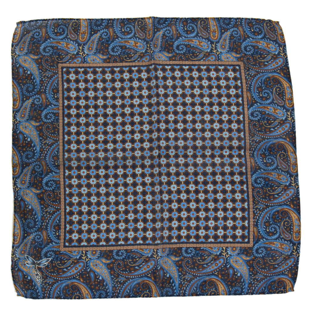 Pocket Square- Blue Gradient- Tempus Fugit – Stoics Society