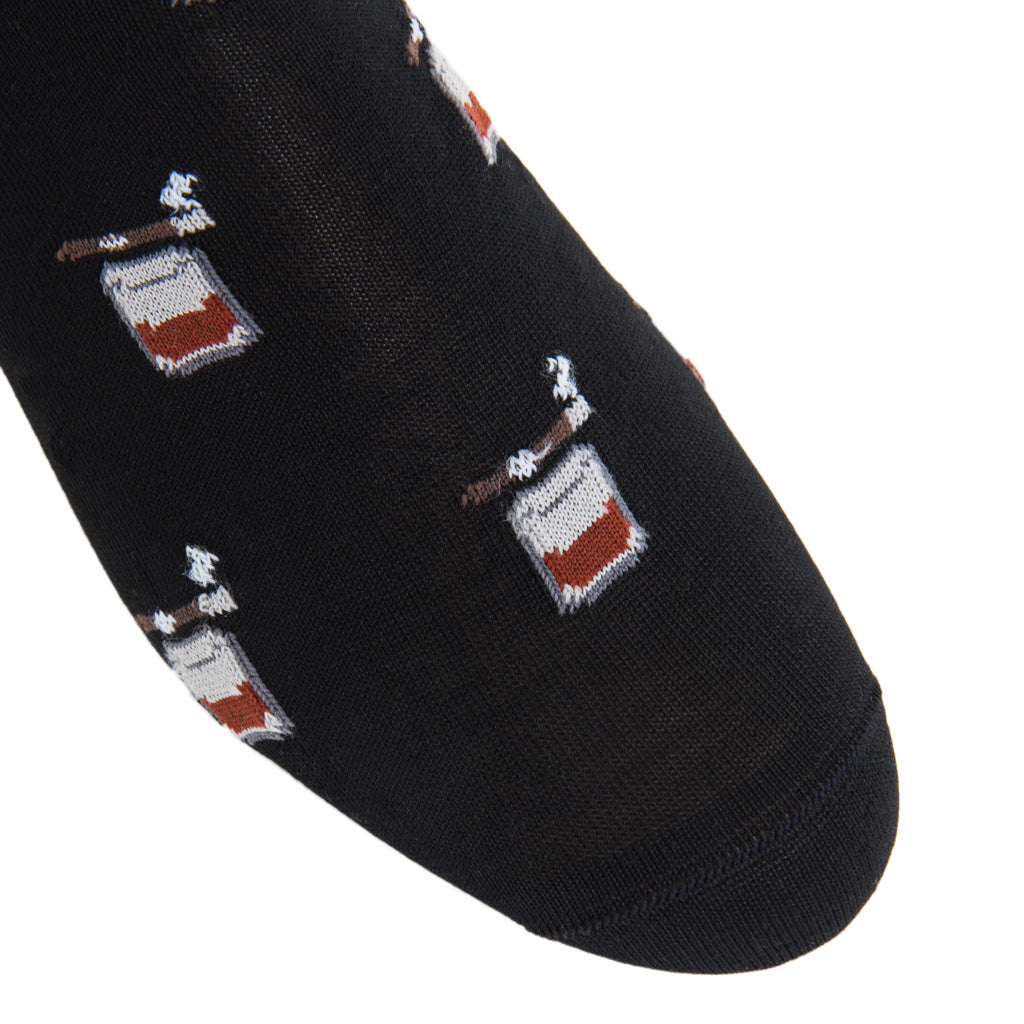 Bourbon-Cigar-Black-Cotton-Sock