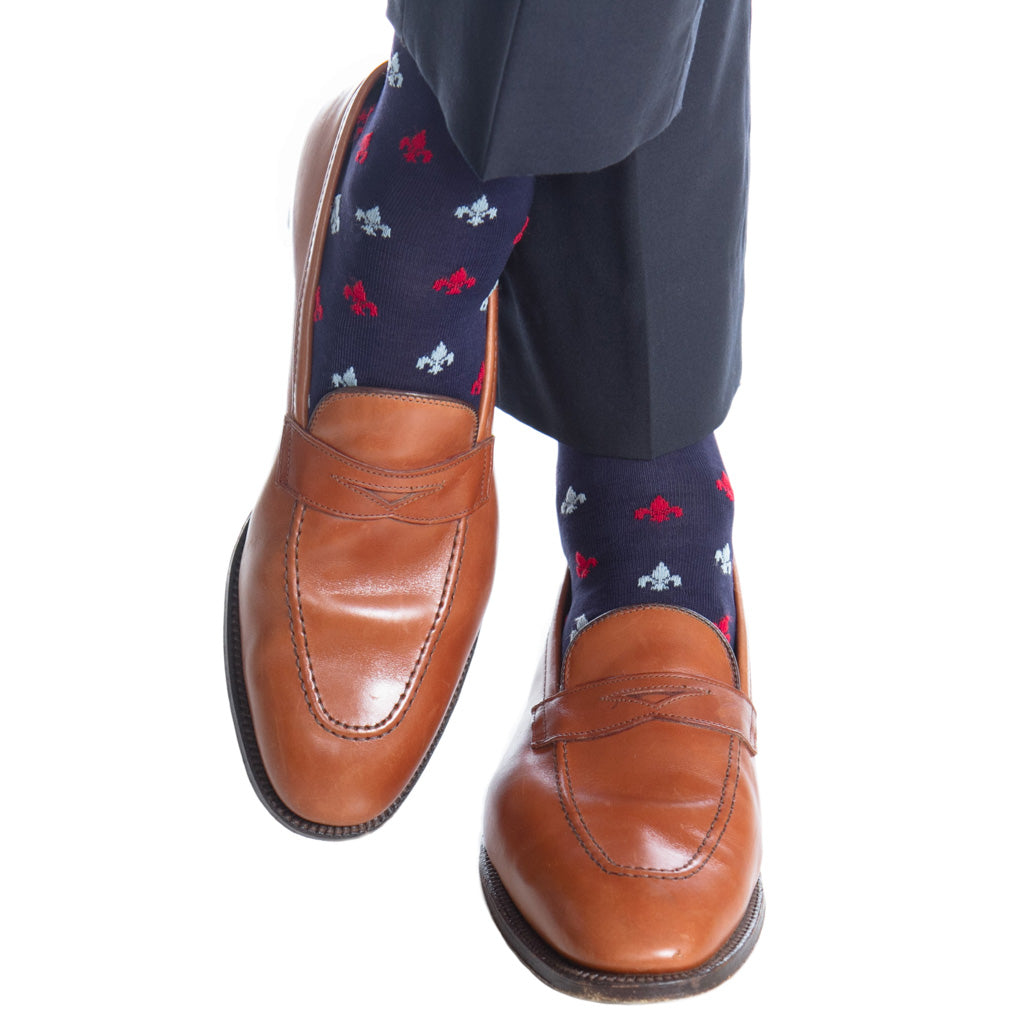 Mardi-Gras-Navy-Blue-Red-Sock