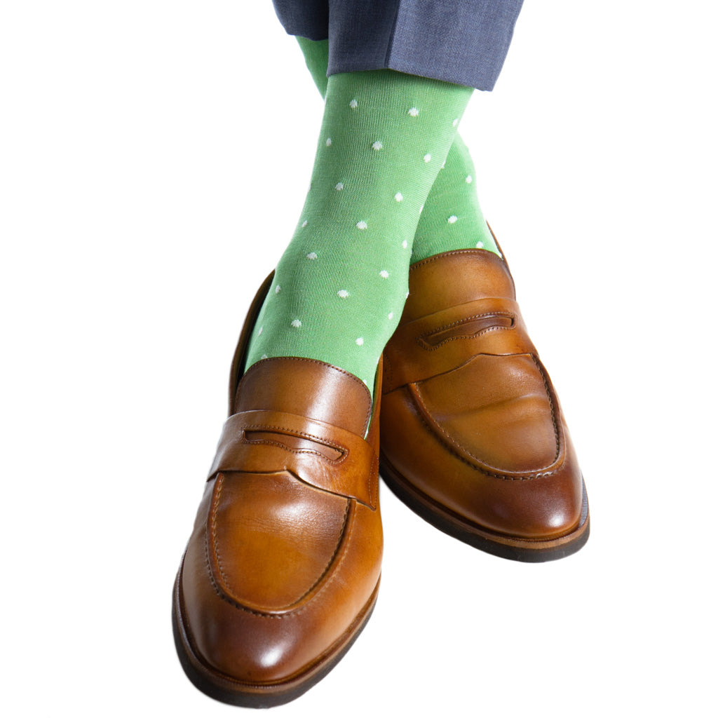 Men's-Green-White-Sock