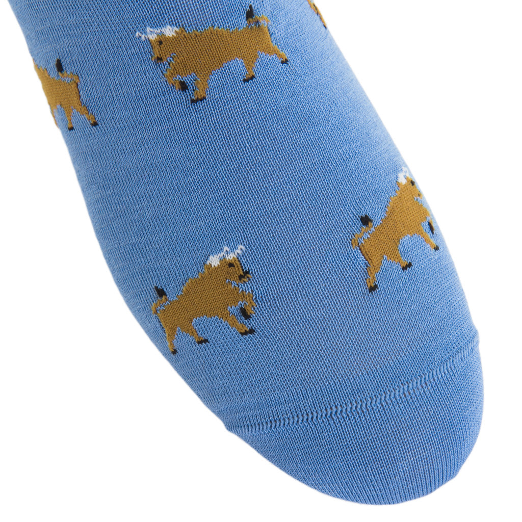 Blue-GOld-Bull-Sock