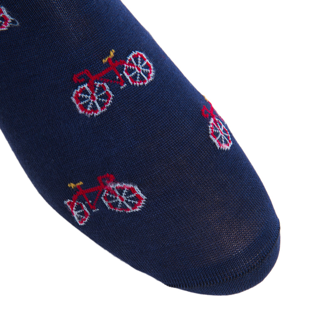 Classic-Navy-BIke-Cotton-Sock