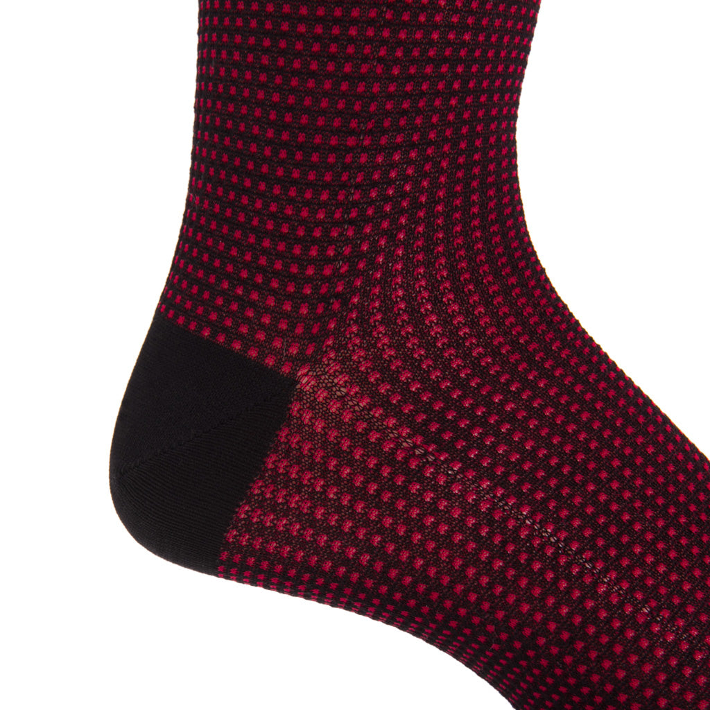 Mid-Calf-Cotton-Sock-Red-Black