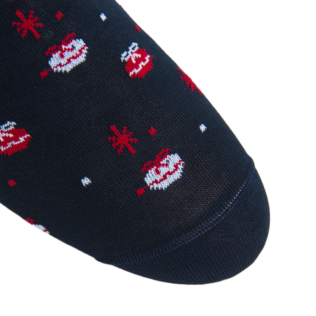 Black-Ornament-Sock-Cotton