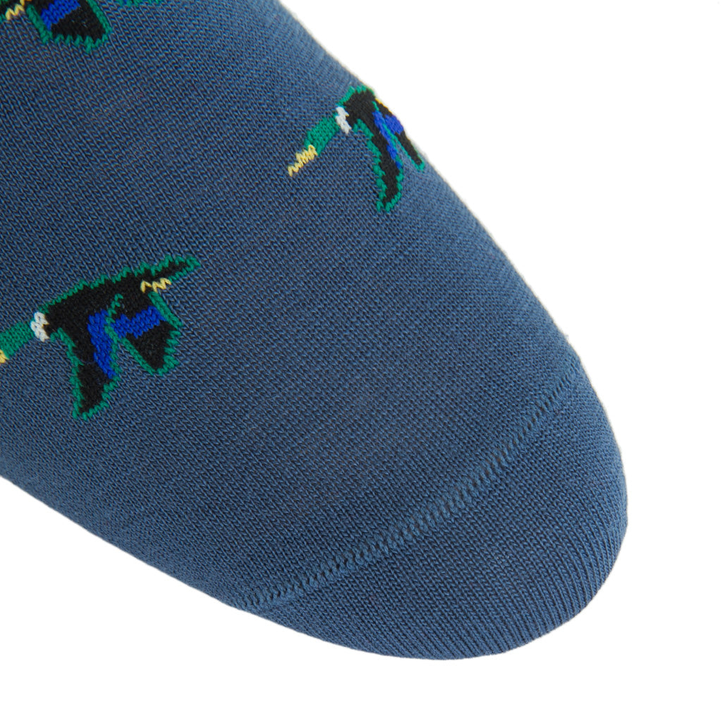 Blue-Sock-Flying-Mallord-Wool-Sock-USA-Made