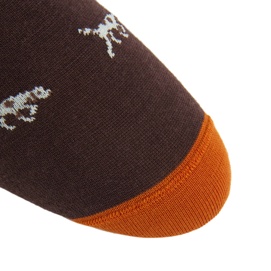 Brown-Cream-Bird-Dog-Sock