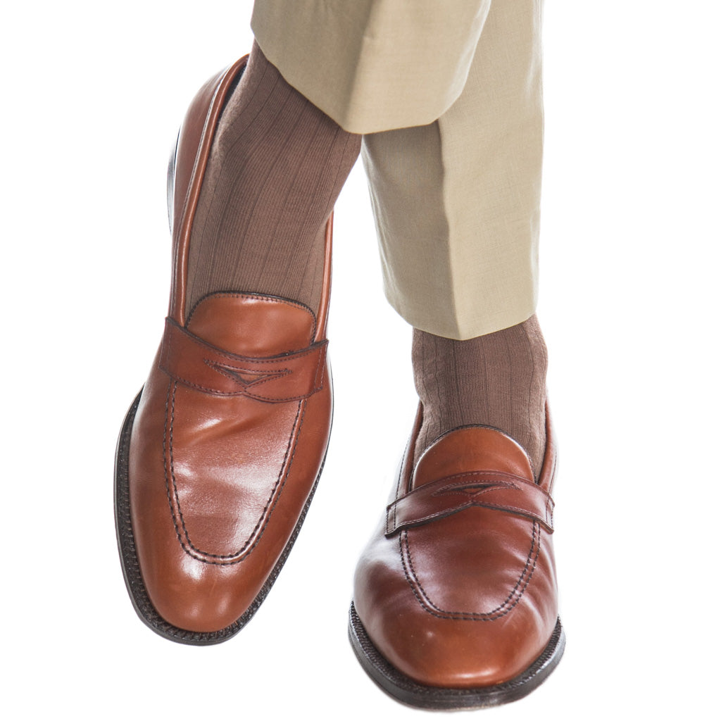 Solid-Wool-Brown-Sock