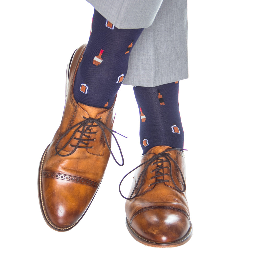 Navy-Bourbon-Bottle-Socks