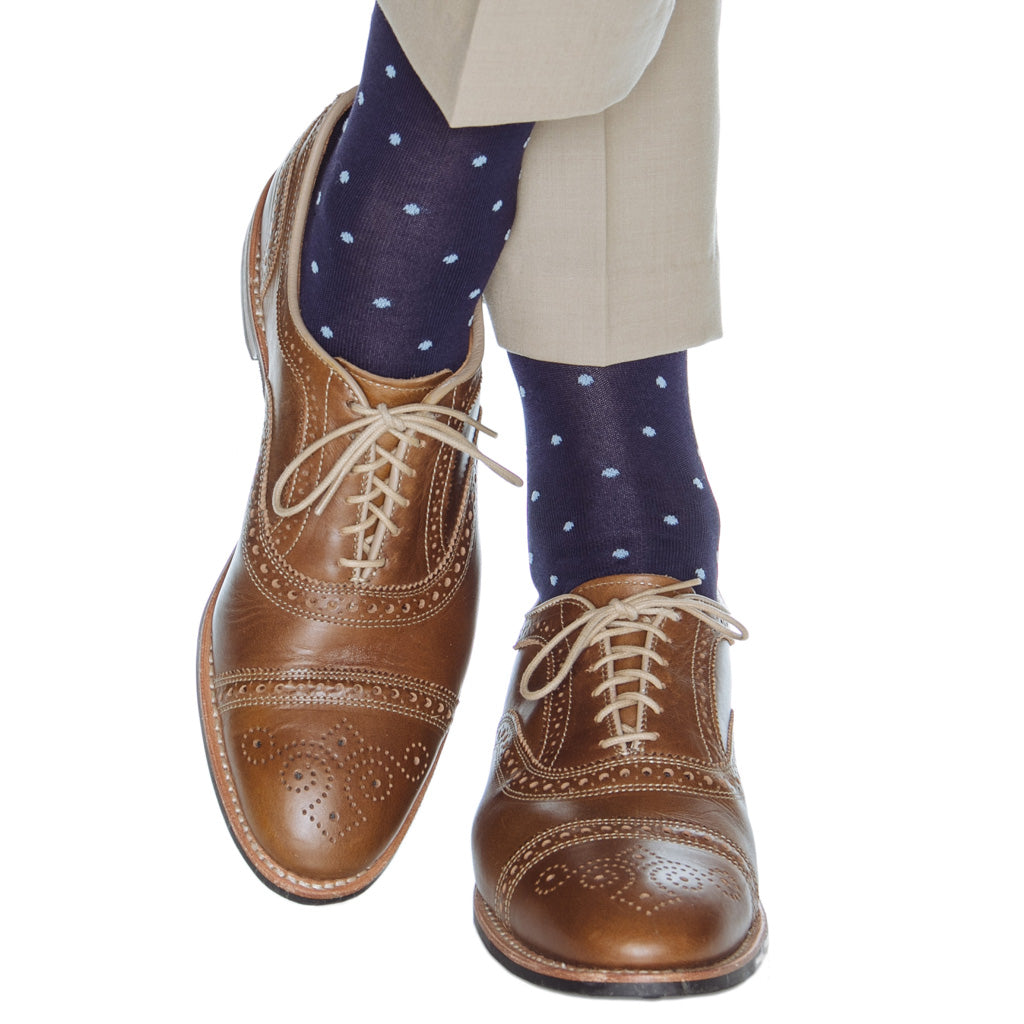 Navy-Sky-Dot-Cotton-Sock