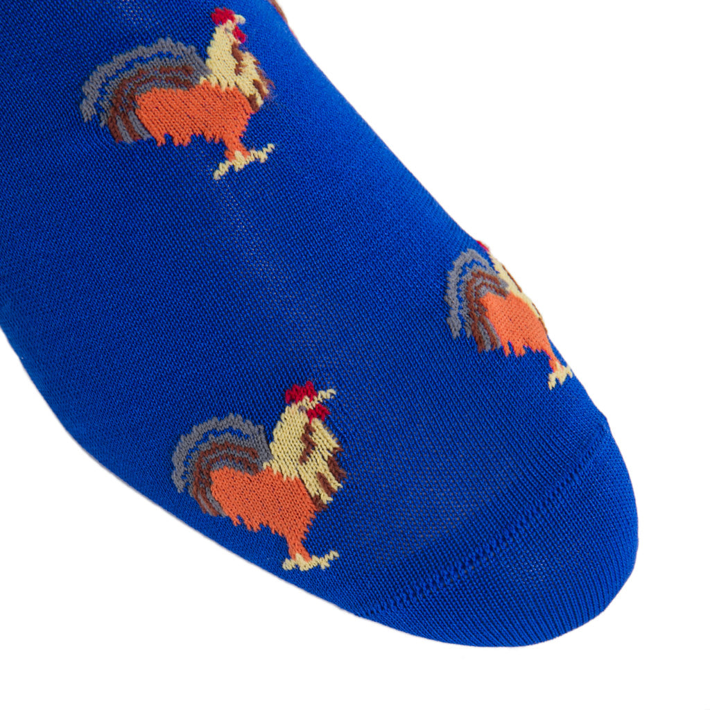 Clematis-Blue-Rooster-Cotton-Sock