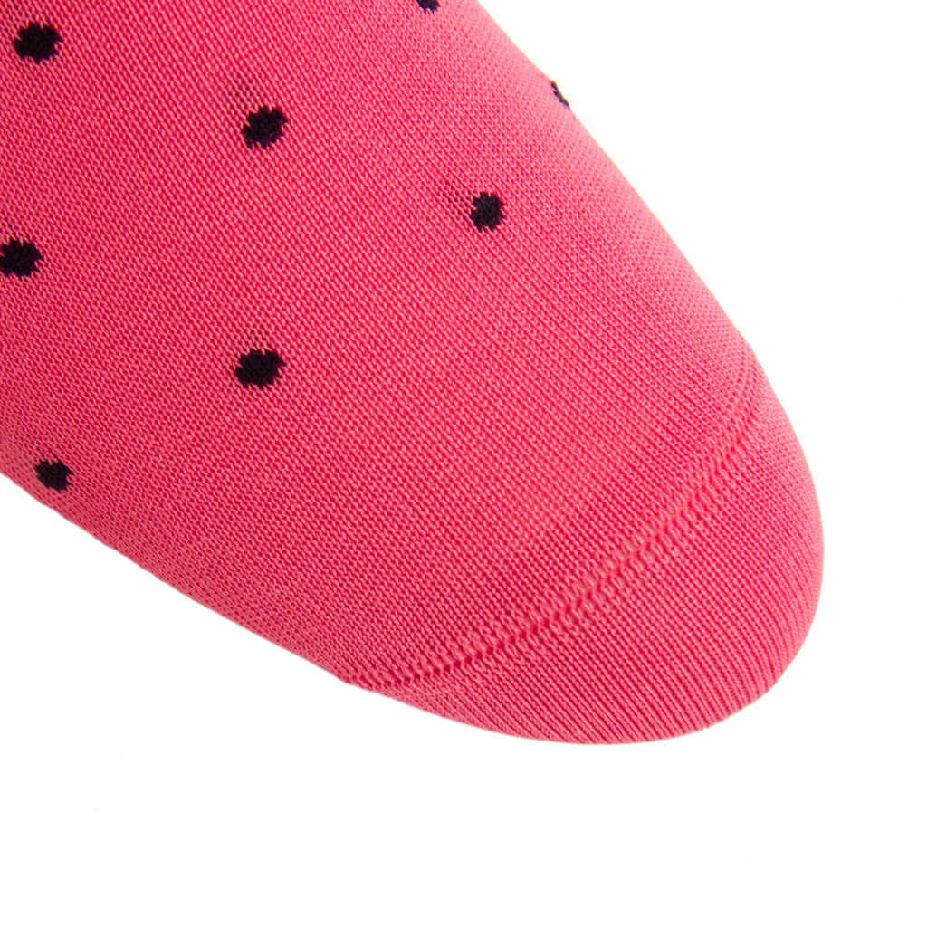 Linked-Toe-Coral-Navy-Cotton-Sock