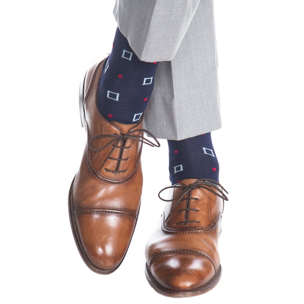 Squares-Dots-Cotton-Sock-USA